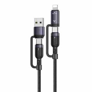 Yesido CA200 1.2m 60W USB / Type-C to Type-C / 8 Pin Fast Charging Data Cable(Black)