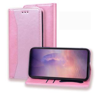 For Samsung Galaxy Note20 Business Stitching Horizontal Flip Leather Case with Double Folding & Bracket & Card Slots & Photo Frame & Wallet(Rose Gold)