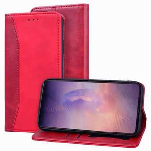 For Samsung Galaxy Note20 Ultra Business Stitching Horizontal Flip Leather Case with Double Folding & Bracket & Card Slots & Photo Frame & Wallet(Red)