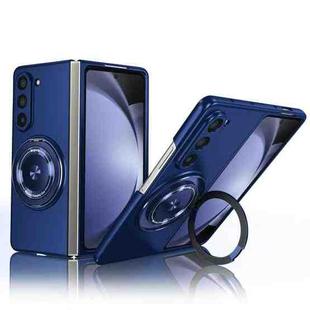 For Samsung Galaxy Z Fold5 Kalebol MagSafe Rotation Holder PC Phone Case(Royal Blue)