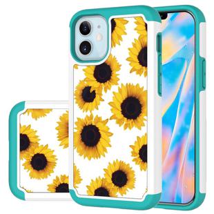 For iPhone 12 mini Coloured Drawing Pattern PU Skinny + TPU Protective Case(Sunflower)