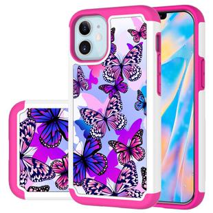 For iPhone 12 mini Coloured Drawing Pattern PU Skinny + TPU Protective Case(Butterfly)