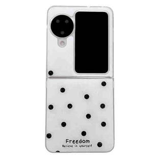 For OPPO Find N3 Flip Glitter Powder Dots Pattern Phone Case(White)