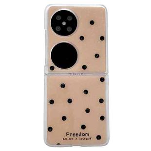 For Huawei P50 Pocket Glitter Powder Dots Pattern Phone Case(Gold)