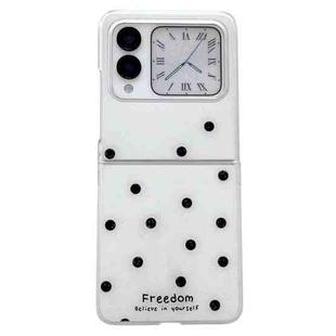 For Huawei Nova Flip Glitter Powder Dots Pattern Phone Case(White)