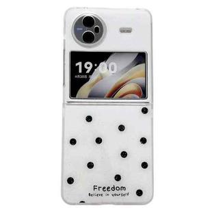 For vivo X Flip Glitter Powder Dots Pattern Phone Case(White)