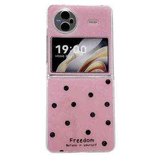 For vivo X Flip Glitter Powder Dots Pattern Phone Case(Rose Red)