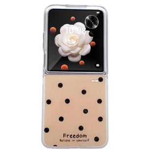 For Honor Magic V Flip Glitter Powder Dots Pattern Phone Case(Gold)