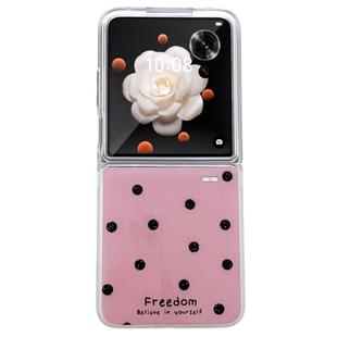 For Honor Magic V Flip Glitter Powder Dots Pattern Phone Case(Rose Red)