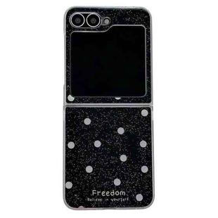 For Samsung Galaxy Z Flip6 Glitter Powder Dots Pattern Phone Case(Black)