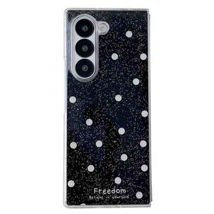 For Samsung Galaxy Z Fold5 Glitter Powder Dots Pattern Phone Case(Black)