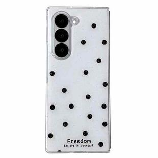 For Samsung Galaxy Z Fold5 Glitter Powder Dots Pattern Phone Case(White)