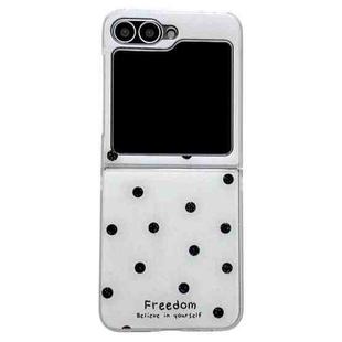 For Samsung Galaxy Z Flip5 Glitter Powder Dots Pattern Phone Case(White)