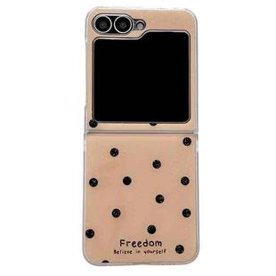 For Samsung Galaxy Z Flip5 Glitter Powder Dots Pattern Phone Case(Gold)