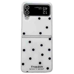For Samsung Galaxy Z Flip4 Glitter Powder Dots Pattern Phone Case(White)