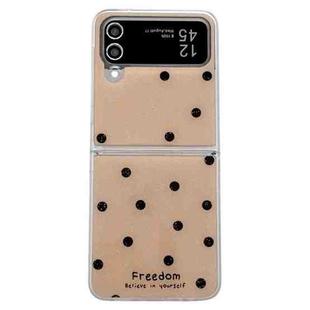For Samsung Galaxy Z Flip4 Glitter Powder Dots Pattern Phone Case(Gold)