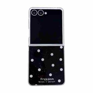 For Samsung Galaxy Z Flip7 5G Glitter Powder Dots Pattern Phone Case(Black)