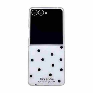 For Samsung Galaxy Z Flip7 5G Glitter Powder Dots Pattern Phone Case(White)