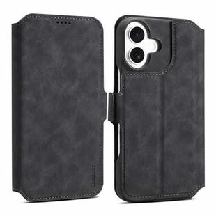 For iPhone 16 Denior B07 MagSafe Detachable Leather Phone Case(Black)