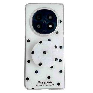 For OPPO Find N5 Glitter Powder Dots Pattern Phone Case with Holder(White)