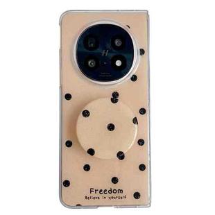 For OPPO Find N5 Glitter Powder Dots Pattern Phone Case with Holder(Gold)