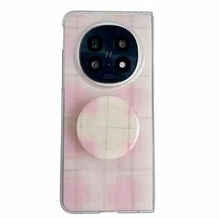 For OPPO Find N5 Glitter Powder Dots Pattern Phone Case with Holder(Pink)