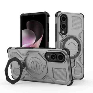 For Samsung Galaxy S25 Edge 5G J-20 Solid Color MagSafe Magnetic TPU+PC Phone Case(Grey)