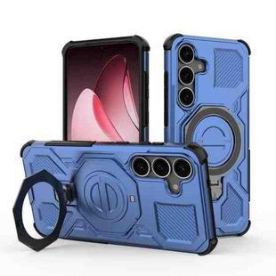 For Samsung Galaxy S25+ 5G J-20 Solid Color MagSafe Magnetic TPU+PC Phone Case(Blue)