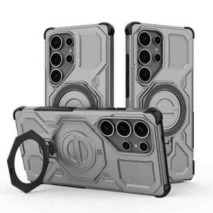 For Samsung Galaxy S25 Ultra 5G J-20 Solid Color MagSafe Magnetic TPU+PC Phone Case(Grey)