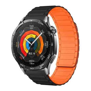 18mm Tri-beads Magnetic Silicone Watch Band(Black Orange)