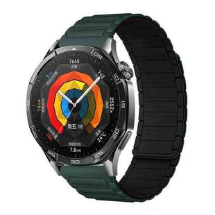18mm Tri-beads Magnetic Silicone Watch Band(Deep Green Black)