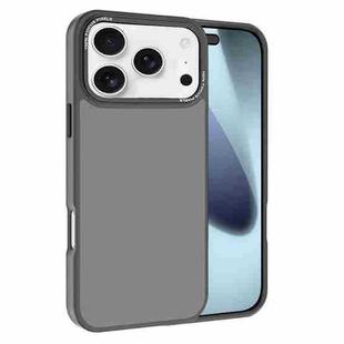 For iPhone 17 Pro Max Kalebol Metal Lens Frame Frosted PC Phone Case(Grey)