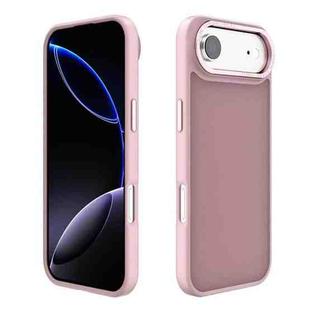 For iPhone 17 Air Kalebol Metal Lens Frame Frosted PC Phone Case(Pink)