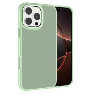 For iPhone 16 Pro Max Kalebol Metal Lens Frame Frosted PC Phone Case(Matcha Green)