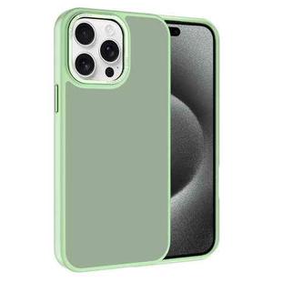 For iPhone 15 Pro Max Kalebol Metal Lens Frame Frosted PC Phone Case(Matcha Green)