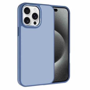 For iPhone 15 Pro Max Kalebol Metal Lens Frame Frosted PC Phone Case(Sierra Blue)