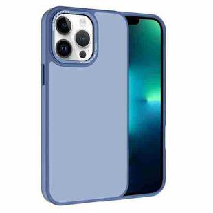 For iPhone 13 Pro Max Kalebol Metal Lens Frame Frosted PC Phone Case(Sierra Blue)