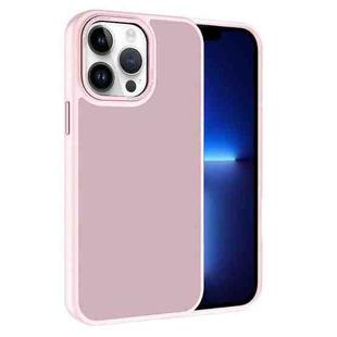 For iPhone 13 Pro Kalebol Metal Lens Frame Frosted PC Phone Case(Pink)