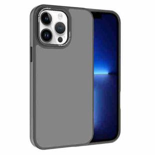 For iPhone 13 Pro Kalebol Metal Lens Frame Frosted PC Phone Case(Grey)