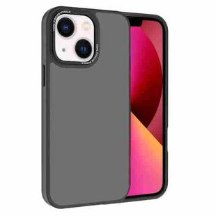 For iPhone 13 Kalebol Metal Lens Frame Frosted PC Phone Case(Black)