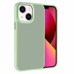 For iPhone 13 Kalebol Metal Lens Frame Frosted PC Phone Case(Matcha Green)