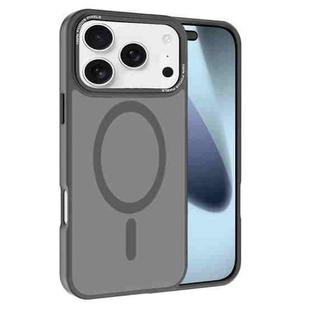 For iPhone 17 Pro Max Kalebol Metal Lens Frame MagSafe Frosted PC Phone Case(Grey)
