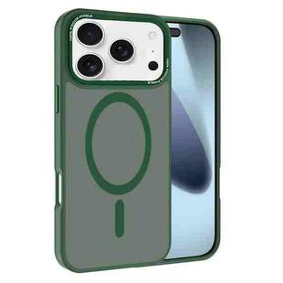 For iPhone 17 Pro Kalebol Metal Lens Frame MagSafe Frosted PC Phone Case(Dark Green)