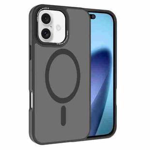 For iPhone 17 Kalebol Metal Lens Frame MagSafe Frosted PC Phone Case(Black)