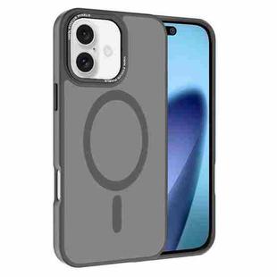 For iPhone 17 Kalebol Metal Lens Frame MagSafe Frosted PC Phone Case(Grey)
