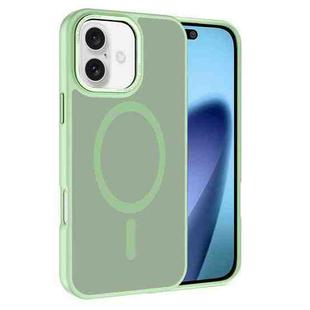 For iPhone 17 Kalebol Metal Lens Frame MagSafe Frosted PC Phone Case(Matcha Green)
