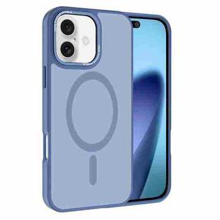 For iPhone 17 Kalebol Metal Lens Frame MagSafe Frosted PC Phone Case(Sierra Blue)