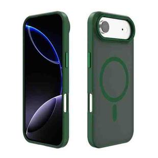 For iPhone 17 Air Kalebol Metal Lens Frame MagSafe Frosted PC Phone Case(Dark Green)