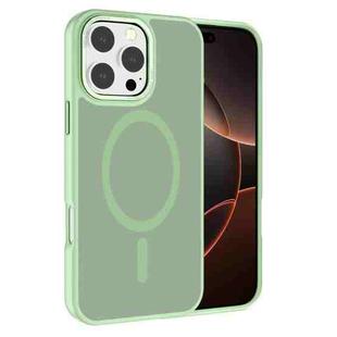For iPhone 16 Pro Max Kalebol Metal Lens Frame MagSafe Frosted PC Phone Case(Matcha Green)