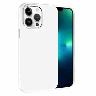 For iPhone 13 Pro Max Kalebol Metal Lens Frame MagSafe Frosted PC Phone Case(Frosted White)